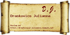 Draskovics Julianna névjegykártya